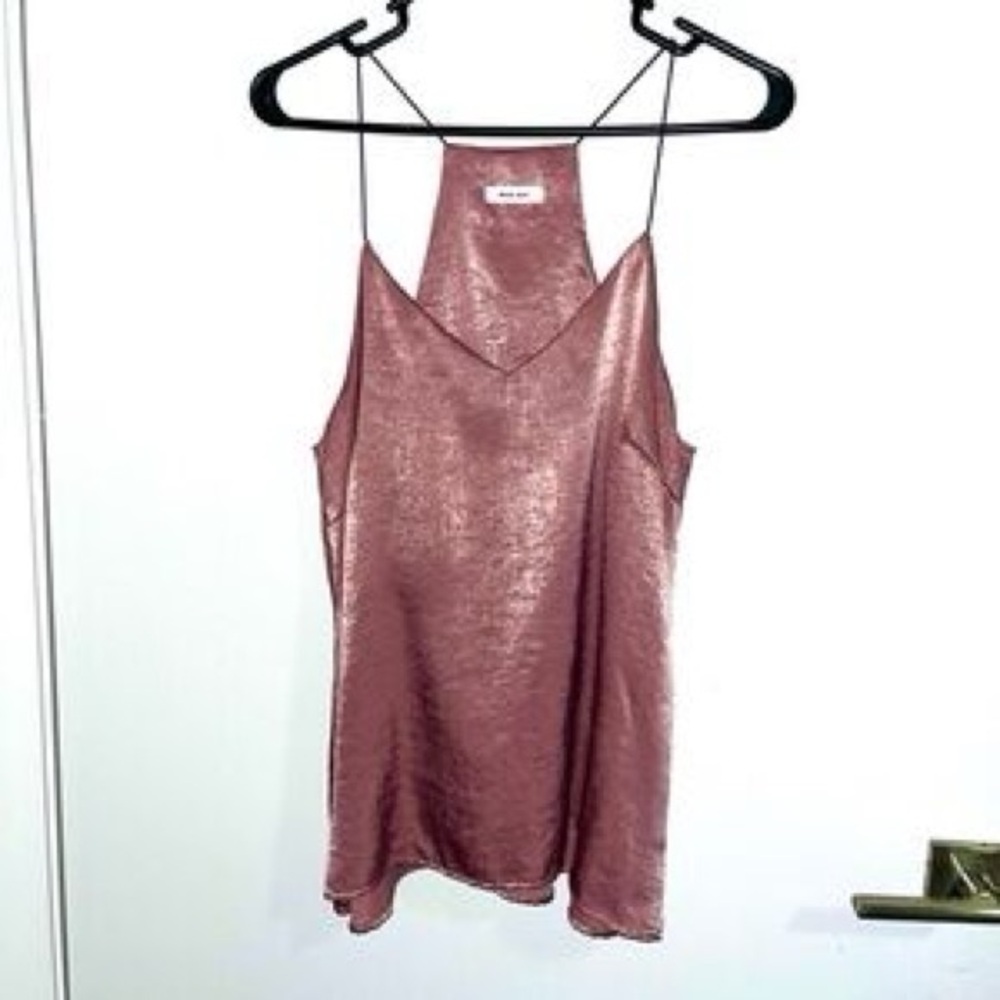 NWOT Mod Ref Size Medium Elegant Women’s Pink/mauve Satin Tank Top